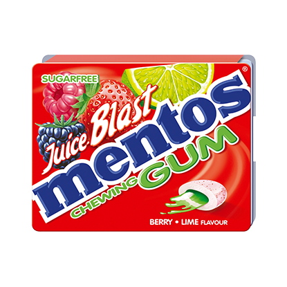 Blister Mentos Gum JB Berry Lime 8 pièces Image