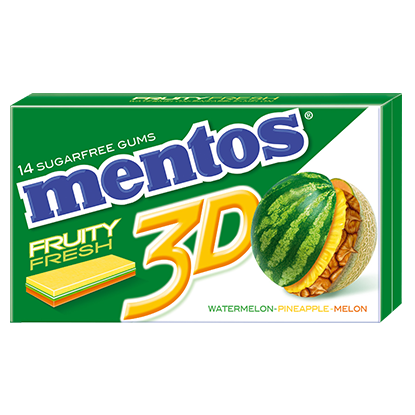 Mentos Gum 3D Watermelon Image