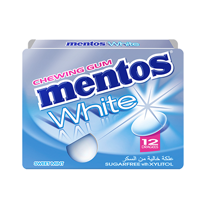 Blister Mentos Gum White Sweet Mint 12 pièces Image
