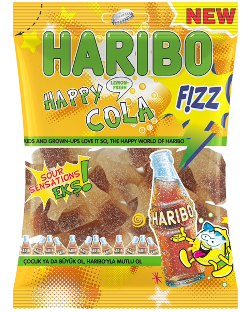 Bonbon Happy Cola Fizz 80g HARIBO Image